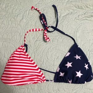 Old Navy NWOT XL American Flag Bikini Top